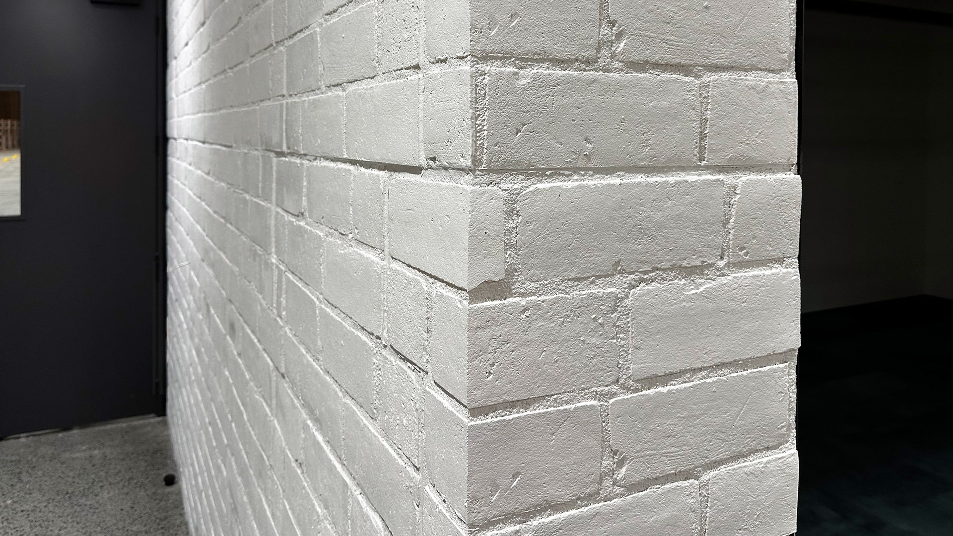 Faux White brick column at Cotton On Ltd